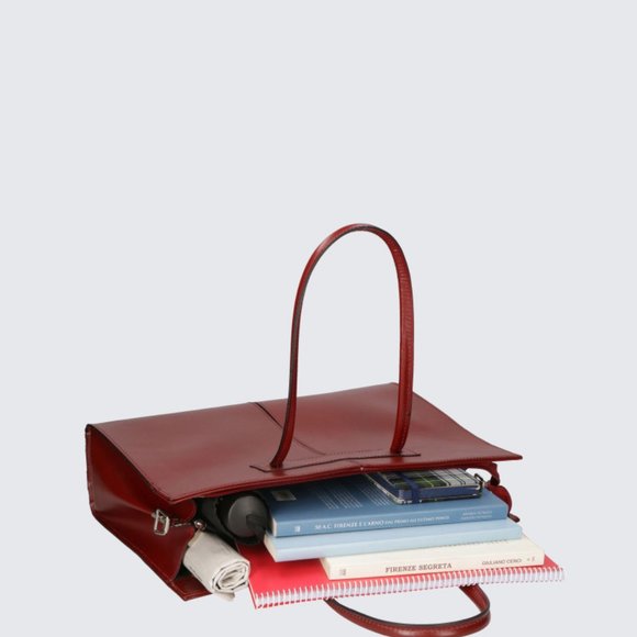 Italian Artisan Womens Luxury Tote Handbag In Genuine Cowhide Leather Made In It - Picture 3 of 16